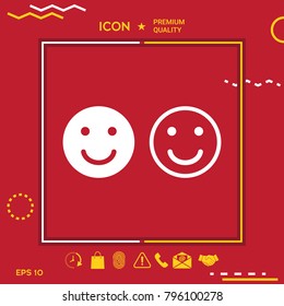 Smile Icon. Happy face symbol for your web site design