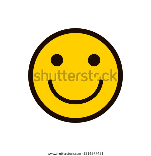 笑顔のアイコン 幸せな笑顔 笑顔の絵文字 黄色のベクター画像シンボル のベクター画像素材 ロイヤリティフリー