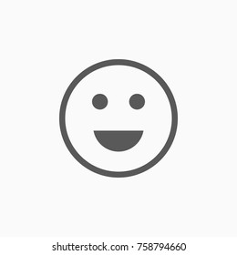 smile icon, happy vector