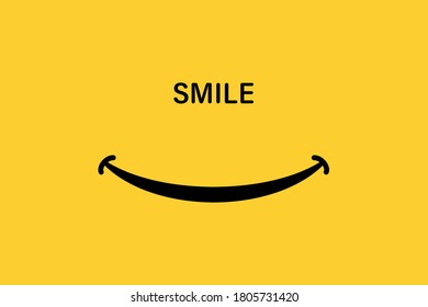 Smile icon illustration. Vector background template. Happy smile day poster background. Stock vector. EPS 10