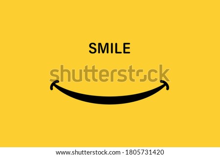 Smile icon illustration. Vector background template. Happy smile day poster background. Stock vector. EPS 10