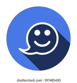 smile   icon,  isolated. Flat  design.