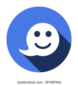 smile   icon,  isolated. Flat  design.