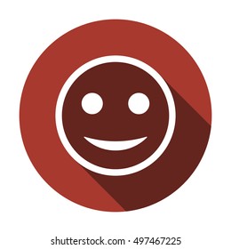 Smile    icon,  isolated. Flat  design.