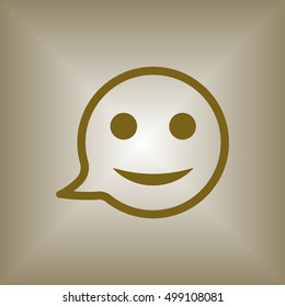 smile   icon,  isolated. Flat  design.