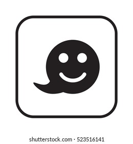  Smile  icon, isolated. Flat  design. 