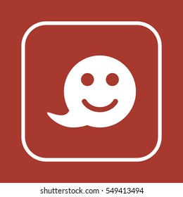  Smile  icon, isolated. Flat  design. 