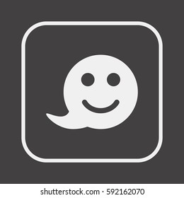  Smile  icon, isolated. Flat  design. 