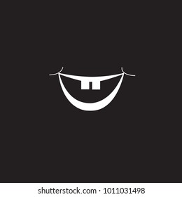 Smile icon isolated on black background.Trendy smile icon in flat style.Template for app, ui and logo. Icon smile for your web site. Modern smile icon, EPS 10