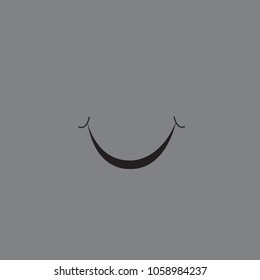 Smile icon isolated on gray background.Trendy smile icon in flat style.Template for app, ui and logo.