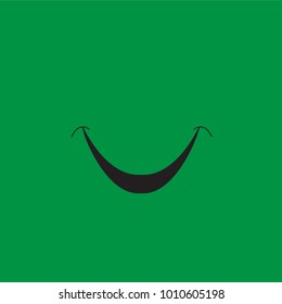 Smile icon isolated on green background.Trendy smile icon in flat style.Template for app, ui and logo. Icon smile for your web site. Modern smile icon, EPS 10