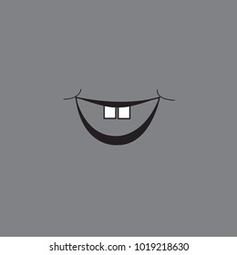 Smile icon isolated on grey background.Trendy smile icon in flat style.