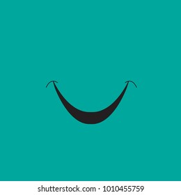 Smile icon isolated on turquoise background.Trendy smile icon in flat style.Template for app, ui and logo. Icon smile for your web site. Modern smile icon, EPS 10