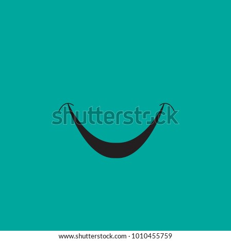 Smile icon isolated on turquoise background.Trendy smile icon in flat style.Template for app, ui and logo. Icon smile for your web site. Modern smile icon, EPS 10