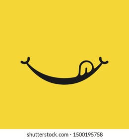 Smile icon isolated on white background. Vector illustration. Eps 10.