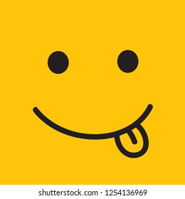 Smile icon isolated on yellow background.Trendy smile icon template for banner, wallpaper, greeting card,placard and poster. Useful web site, app, ui and logo. Creative art concept,vector illustration