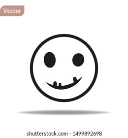 Smile icon isolated sign symbol and flat style for app, web and digital design. Vector illustration.