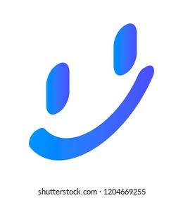 Smile icon. Isometric of smile vector icon for web design isolated on white background