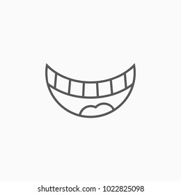 smile icon, laugh vector