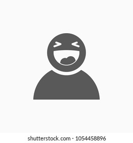 smile icon, laugh vector