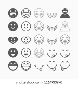 smile icon, laugh vector