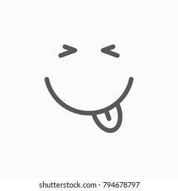 smile icon, laugh vector