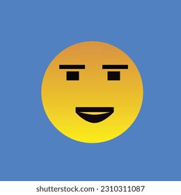 icono de sonrisa con dibujo de línea y cuadrado