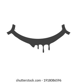 Símbolo sonrisa logotipo Concepto símbolo creativo ilustración abstracta de vector minimalista