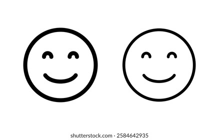 Smile icon logo design. smile emoticon icon. feedback sign and symbol