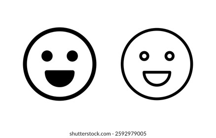 Smile icon logo design. smile emoticon icon. feedback sign and symbol