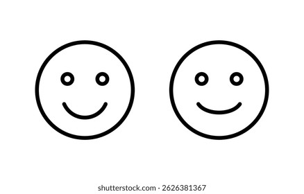 Smile icon logo design. smile emoticon icon. feedback sign and symbol