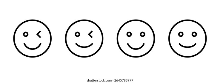 Smile icon logo design. smile emoticon icon. feedback sign and symbol