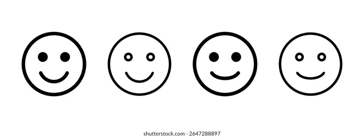 Smile icon logo design. smile emoticon icon. feedback sign and symbol