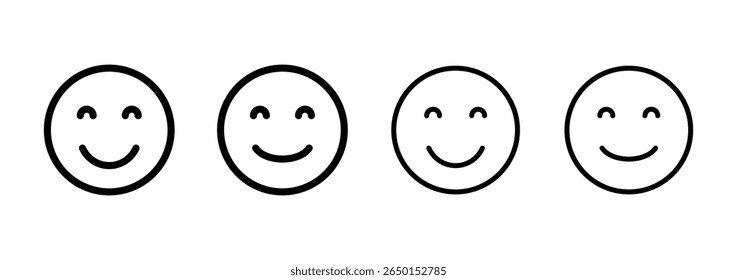 Smile icon logo design. smile emoticon icon. feedback sign and symbol