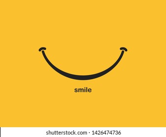 Smile icon logo, emoji face. Vector illustration.