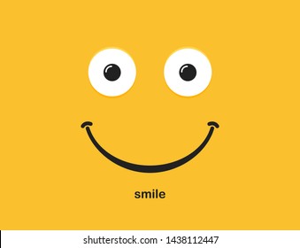 Smile Icon Logo, Emoji Face. Vector Illustration.