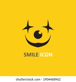 Lächeln Symbol, Lächeln, Logo Vektordesign glückliche Emotionen Business, lustiges Design und Vektorfreude 