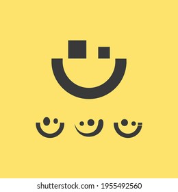 icono de sonrisa, sonrisa, logo diseño vector diseño feliz emoticono Negocios, diseño divertido y felicidad emocional vectorial 