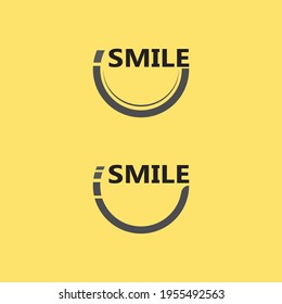 Lächeln Symbol, Lächeln, Logo Vektordesign glückliche Emotionen Business, lustiges Design und Vektorfreude 