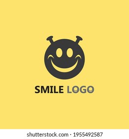 Lächeln Symbol, Lächeln, Logo Vektordesign glückliche Emotionen Business, lustiges Design und Vektorfreude 