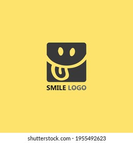 Lächeln Symbol, Lächeln, Logo Vektordesign glückliche Emotionen Business, lustiges Design und Vektorfreude 