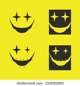 icono de sonrisa, sonrisa, logo diseño vector diseño feliz emoticono Negocios, diseño divertido y felicidad emocional vectorial 
