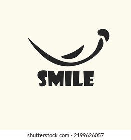 Lächeln Symbol, Lächeln, Logo Vektordesign glückliche Emotionen Business, lustiges Design und Vektorfreude