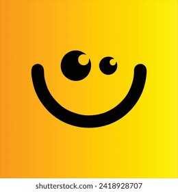 icono de sonrisa, sonrisa, logo diseño vector diseño feliz emoticono Negocios, diseño divertido y felicidad emocional vectorial