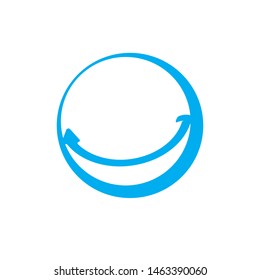 smile icon logo vector template design