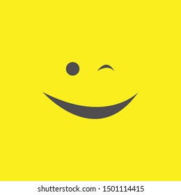 smile icon logo vector template design