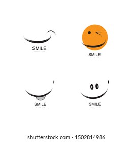 Smile icon Logo Vector Template Design 
