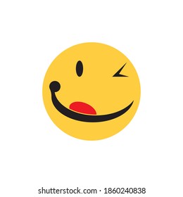 Plantilla de vector de logotipo de icono de sonrisa