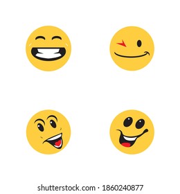 Smile icon logo vector template