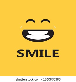 Smile icon logo vector template